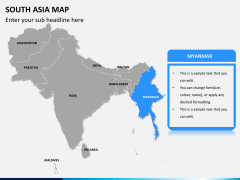 South asia map PPT slide 11