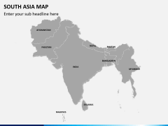 South asia map PPT slide 2