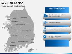 South korea map PPT slide 14