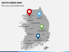 South korea map PPT slide 5