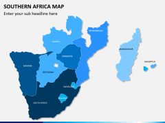 Southern africa map PPT slide 1