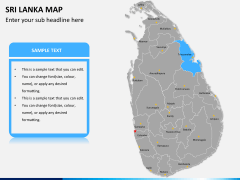 Sri lanka map PPT slide 8