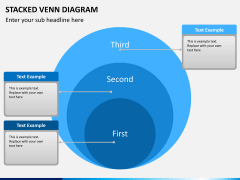 Stacked venn diagram PPT slide 2