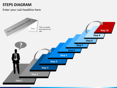Steps diagram PPT slide 12