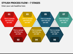 Stylish Process Flow - 7 Stages PPT Slide 1