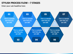 Stylish Process Flow - 7 Stages PPT Slide 2