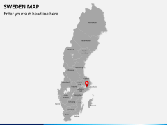 Sweden map PPT slide 3