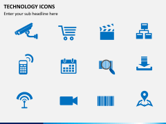 Technology icons PPT slide 8