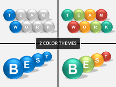 Text spheres PPT cover slide 