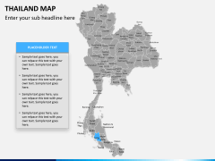 Thailand map PPT slide 10