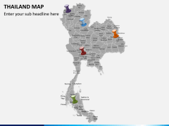 Thailand map PPT slide 2