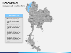 Thailand map PPT slide 9