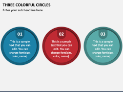 Three Colorful Circles PPT Slide 1