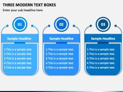 Three Modern Text Boxes PPT Slide 2