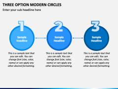Three Option Modern Circles PPT Slide 2