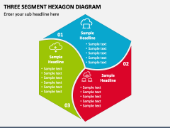 Three Segment Hexagon Diagram PPT Slide 1