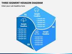 Three Segment Hexagon Diagram PPT Slide 2