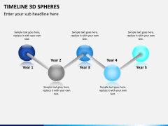 Timeline 3D sphere PPT slide 1