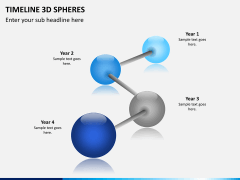 Timeline 3D sphere PPT slide 2