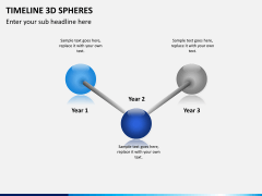 Timeline 3D sphere PPT slide 3