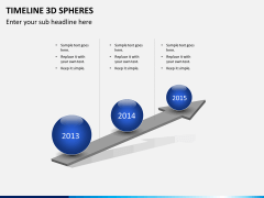 Timeline 3D sphere PPT slide 4