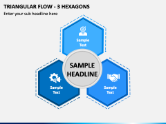 Triangular Flow - 3 Hexagons PPT Slide 2