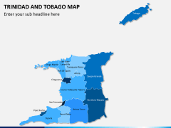 Trinidad and Tobago map PPT slide 1