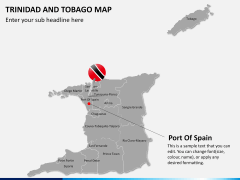 Trinidad and Tobago map PPT slide 17
