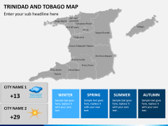 Trinidad and Tobago map PPT slide 19