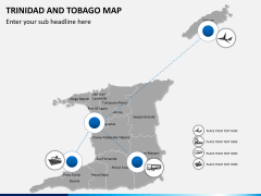 Trinidad and Tobago map PPT slide 5