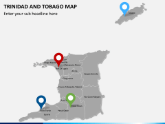 Trinidad and Tobago map PPT slide 6