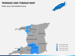 Trinidad and Tobago map PPT slide 7
