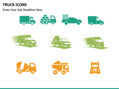 Truck icons PPT slide 5