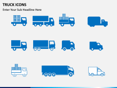 Truck icons PPT slide 1
