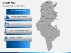 Tunisia map PPT slide 13