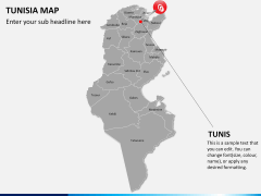 Tunisia map PPT slide 16