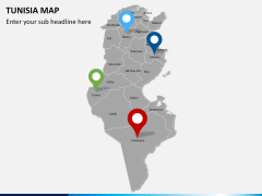 Tunisia map PPT slide 6