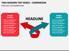 Two Modern Text Boxes - Comparison PPT Slide 1