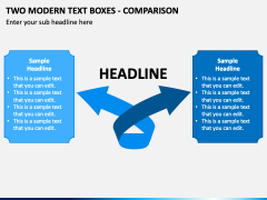 Two Modern Text Boxes - Comparison PPT Slide 2