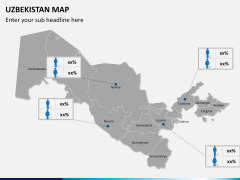 Uzbekistan map PPT slide 17