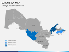Uzbekistan map PPT slide 8