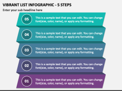 Vibrant List Infographic - 5 Steps PPT Slide 1