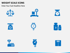 Weight scale icons PPT slide 1