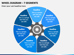 Wheel Diagram - 7 Segments PPT Slide 2