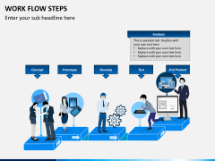 Work flow steps PPT slide 1