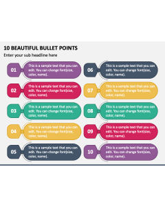 10 Beautiful Bullet Points PPT Slide 1