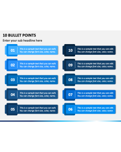 10 Bullet Points PPT Slide 1