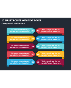 10 Bullet Points with Text Boxes PPT Thumbnail