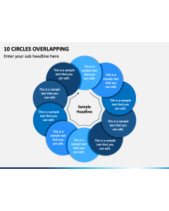 10 Circles Overlapping PPT Slide 1