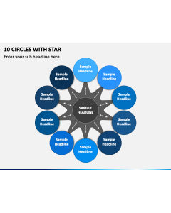 10 Circles with Star PPT Slide 1